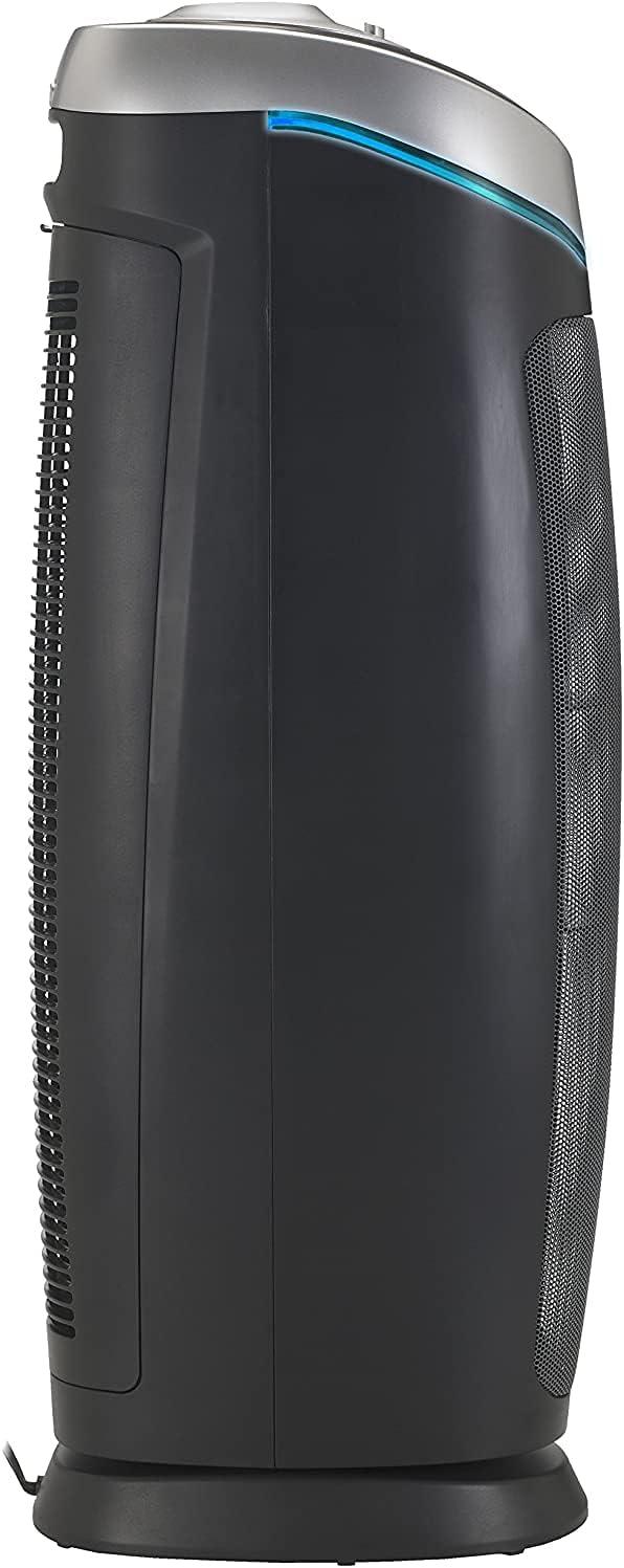 image:imageGermGuardian 5In1 HEPA Air Purifier for Home Large Rooms Up To 915 Sq Ft with HEPA Pet Air Filter UVC Light amp Odor Reduction AC5250PT 28 Tower GrayAC5000E