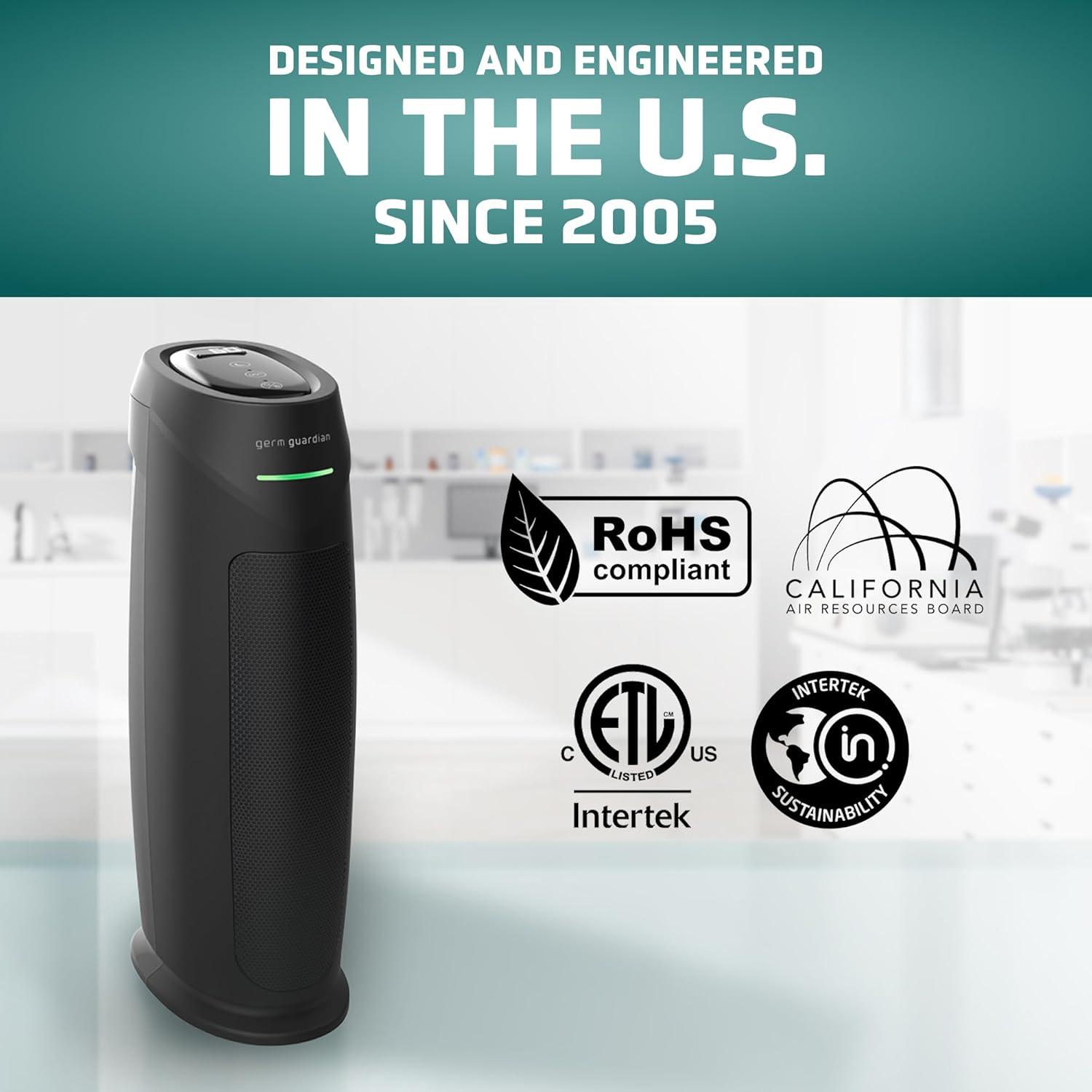 GermGuardian Air Purifier for Home, for Wildfire Smoke, Pets, Pollen ...