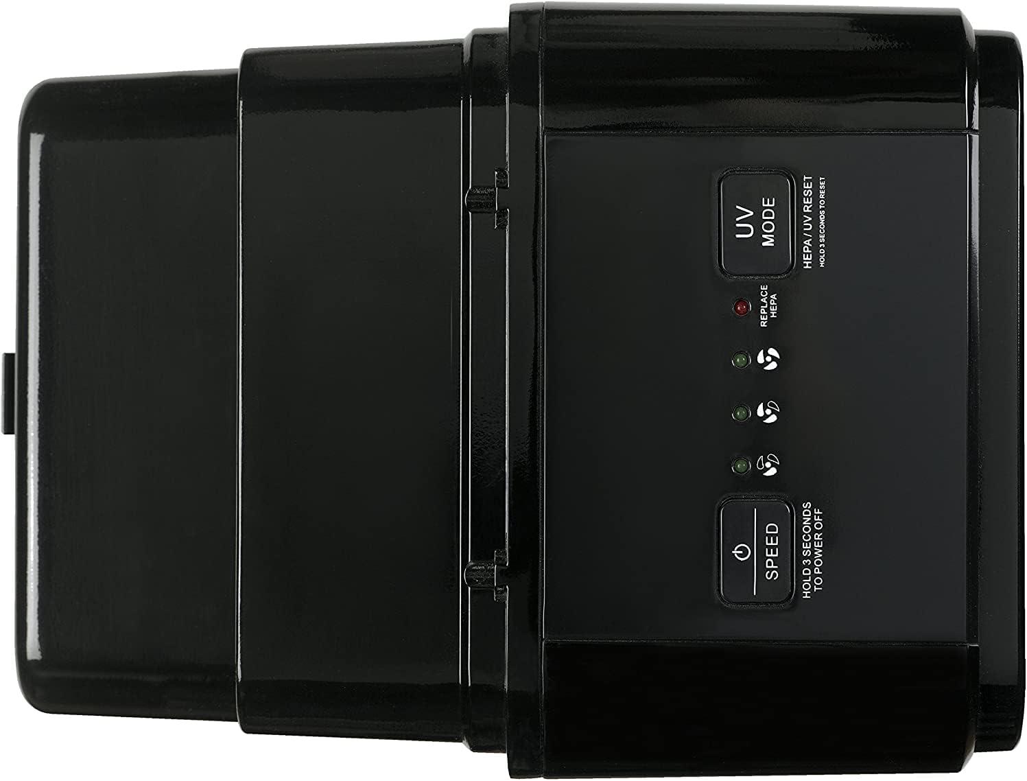 image:imageGermGuardian Air Purifier for Home with HEPA Pure Filter for Wildfire Smoke Pet Dander Pollen Odors Large Rooms Up To 870 Sq Ft Removes 9997 Pollutants UVC Light 28 AC5350B BlackBlack
