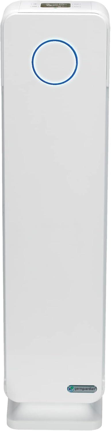 image:imageGermGuardian Air Purifier for Home with HEPA Pure Filter for Wildfire Smoke Pet Dander Pollen Odors Large Rooms Up To 870 Sq Ft Removes 9997 Pollutants UVC Light 28 AC5350B BlackWhite