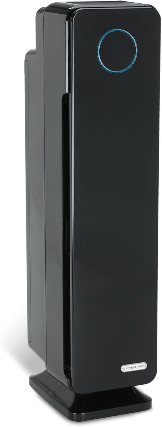 image:imageGermGuardian Air Purifier for Home with HEPA Pure Filter for Wildfire Smoke Pet Dander Pollen Odors Large Rooms Up To 870 Sq Ft Removes 9997 Pollutants UVC Light 28 AC5350B BlackBlack
