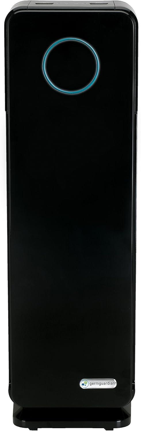 image:imageGermGuardian Air Purifier for Home with HEPA Pure Filter for Wildfire Smoke Pet Dander Pollen Odors Large Rooms Up To 870 Sq Ft Removes 9997 Pollutants UVC Light 28 AC5350B BlackBlack