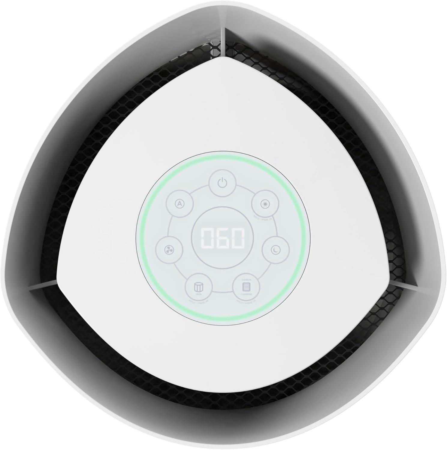 image:imageGermGuardian Airsafe XL Intelligent Air Purifier for Home Wildfire Smoke Pollen Odors with HEPA Pure Filter UVC Air Quality Indicator for Large Rooms 1680 sq ft 20 GrayWhite AC3200