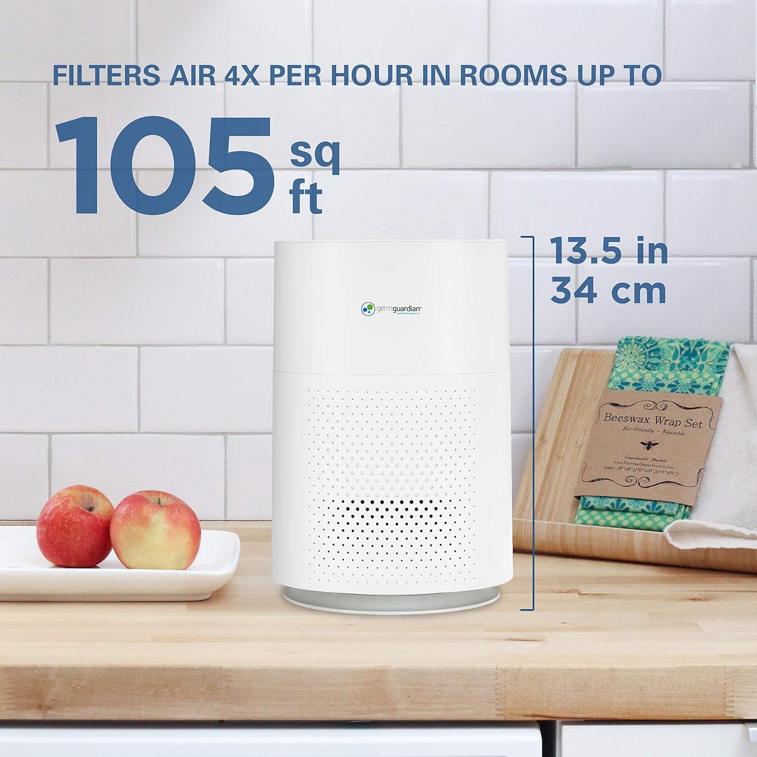 image:imageGermGuardian Filter L HEPA Pure Genuine Air Purifier Replacement Filter Removes 9997 of Pollutants for AC4200 Air Purifiers Black FLT42001 Count Pack of 1