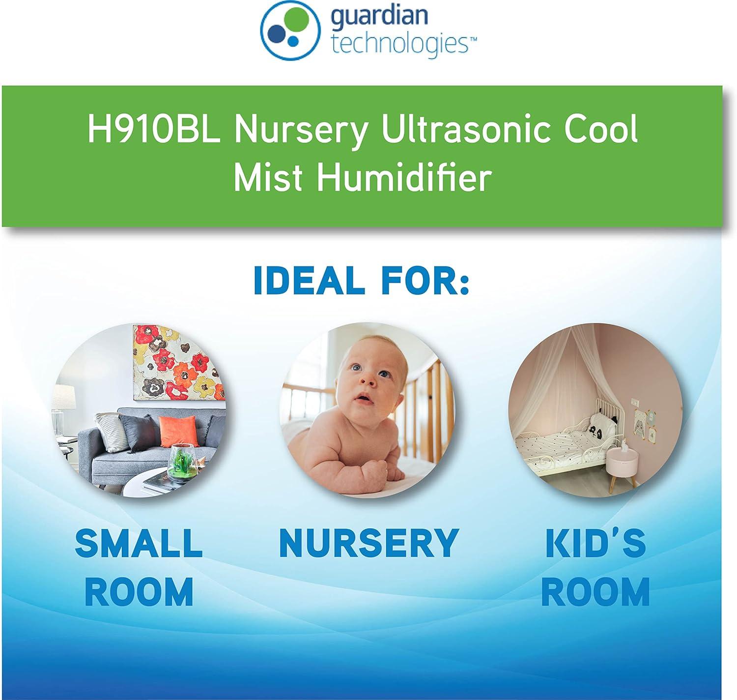 image:imagePure Guardian H910BL Ultrasonic Cool Mist Humidifier 14 Hrs Run Time 210 Sq Ft Coverage Small Rooms Quiet Filter Free1 Count Pack of 2