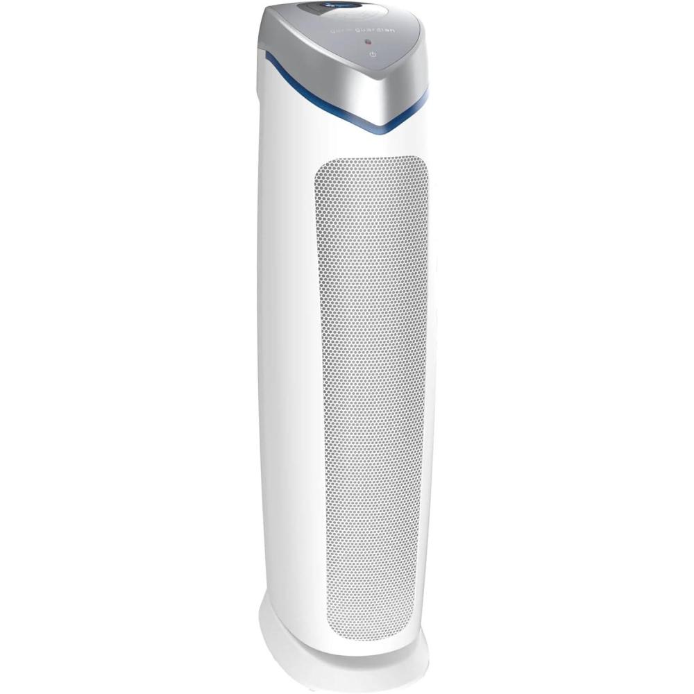 image:imageGermGuardian 5In1 HEPA Air Purifier for Home Large Rooms Up To 915 Sq Ft with HEPA Pet Air Filter UVC Light amp Odor Reduction AC5250PT 28 Tower GrayAC5250WPT