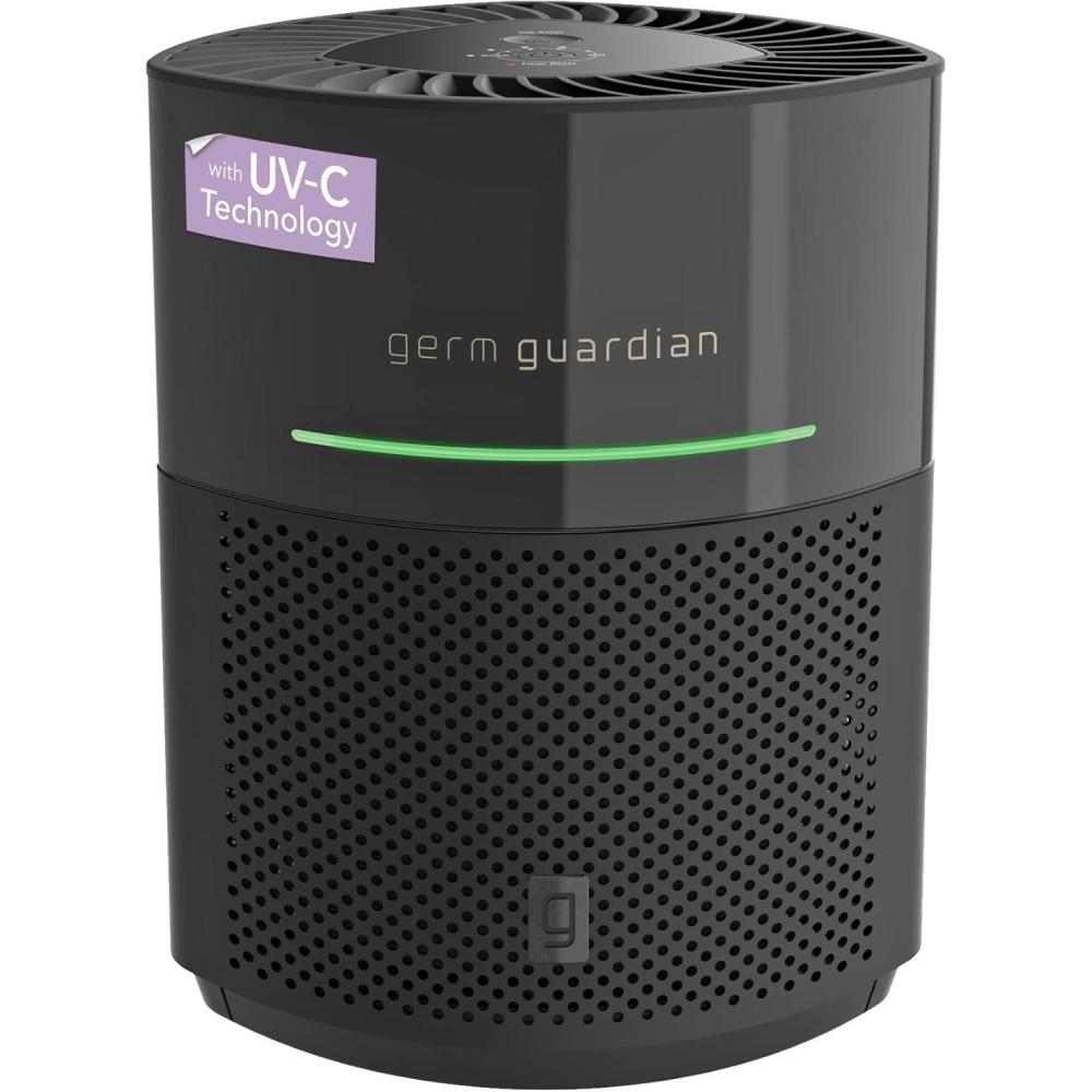 image:imageGermGuardian Airsafe HEPA Air Purifier for Home Large Rooms Up To 1043 Sq Ft with HEPA Air Filter UVC Light amp Air Quality Sensor AC3000B BlackAirsafe Intelligent Air Purifier with UVC light Black