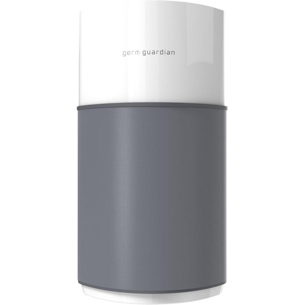 image:imageGermGuardian Airsafe XL Intelligent Air Purifier for Home Wildfire Smoke Pollen Odors with HEPA Pure Filter UVC Air Quality Indicator for Large Rooms 1680 sq ft 20 GrayWhite AC3200