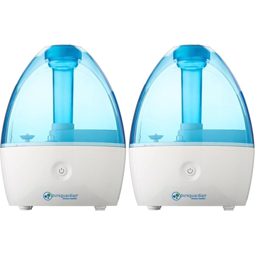 image:imagePure Guardian H910BL Ultrasonic Cool Mist Humidifier 14 Hrs Run Time 210 Sq Ft Coverage Small Rooms Quiet Filter Free1 Count Pack of 2