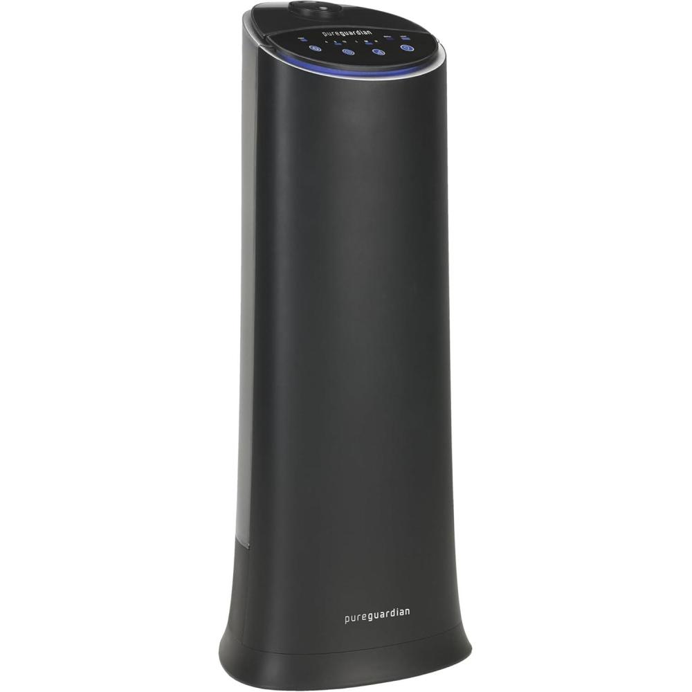 image:imagePure Guardian Ultrasonic Cool Mist Humidifier 100 Hour Run Time 15 Gallon Tank 440 Sq Ft Coverage Medium Rooms Quiet Filter Free Black H3200BARBlack
