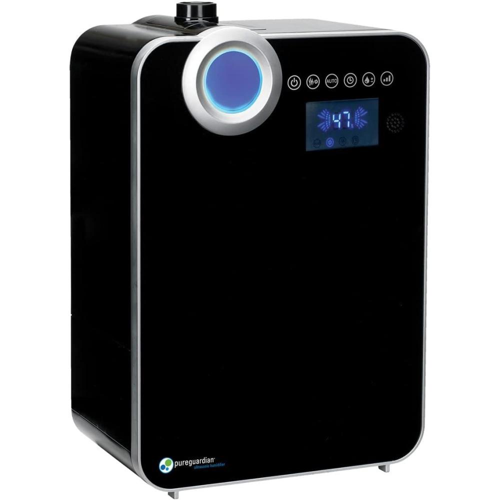 image:imagePureGuardian 2Gallon Warm and Cool Mist Ultrasonic Humidifier with Extension Wand 120Hour Run Time on Low 500 Sq Ft Coverage For Large Rooms Quiet Operation Black H8000BBlack Onyx