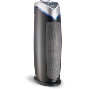 GermGuardian Air Purifier for Home, for Wildfire Smoke, Pets, Pollen, Odor, Mold Spores, Large Rooms Up to 743 Sq. Ft., with HEPA Pure Air Filter, UV-C Light, Air Quality Sensor, 22″, AC4880W, White(AC4825 black 1 pack)