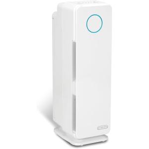 GermGuardian Air Purifier for Home with HEPA Pure Filter, for Wildfire Smoke, Pet Dander, Pollen, Odors, Large Rooms Up To 870 Sq. Ft., Removes 99.97% Pollutants, UV-C Light, 28″, AC5350B, Black(White)