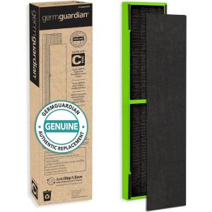 GermGuardian Filter C HEPA Pure Genuine Air Purifier Filter, Removes 99.97% of Pollutants, Wildfire Smoke, Odors, for AC5250PT, AC5000, AC5300, AC5350, AP2800, 4-Pack, Black/Yellow, FLT50004PK(HEPA Toxin)