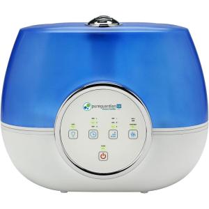 PureGuardian H4810AR Ultrasonic Warm and Cool Mist Humidifier for Bedrooms, Quiet, Filter-Free, 120 Hr, 2 Gal Treated Tank Surface Resists Mold, Pure Guardian Humidifier with Essential Oil Tray