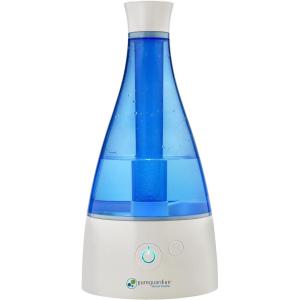 PureGuardian Ultrasonic Cool Mist Humidifier, 30 Hrs. Run Time, 0.5 Gal. Tank Capacity, 350 Sq. Ft. Coverage, Small Rooms, Quiet, Filter Free, Silver Clean Treated Tank, H940AR(1 Count (Pack of 1))