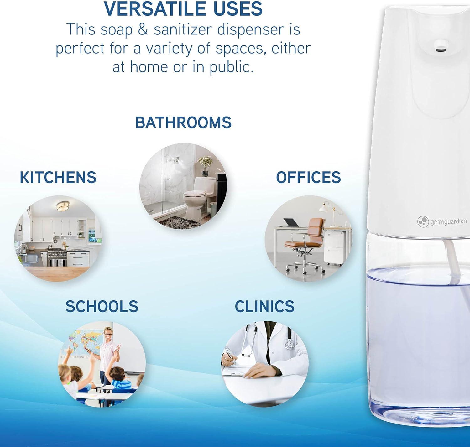 image:imageGermGuardian SD410 Automatic Hands Free Soap and Sanitizer Dispenser for Office School Home and More Large Capacity 500ml