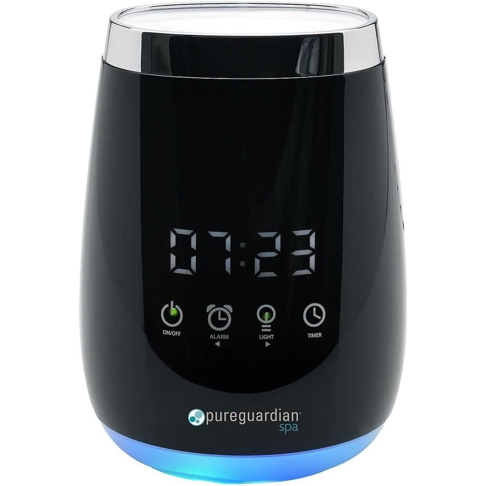 image:imagePureGuardian Diffuser for Essential Oils Ultrasonic Cool Mist Aromatherapy Creates Relaxing Environment Optional Night Light Alarm Clock Timer Up to 58 Hours SPA2601 Count Pack of 1