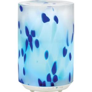 PureGuardian 200ml Ultrasonic Cool Mist Designer Glass Aromatherapy Essential Oil Diffuser with Night Light & 3 Speed Mist Options, Blue, SPA325CA(1 Count (Pack of 1))