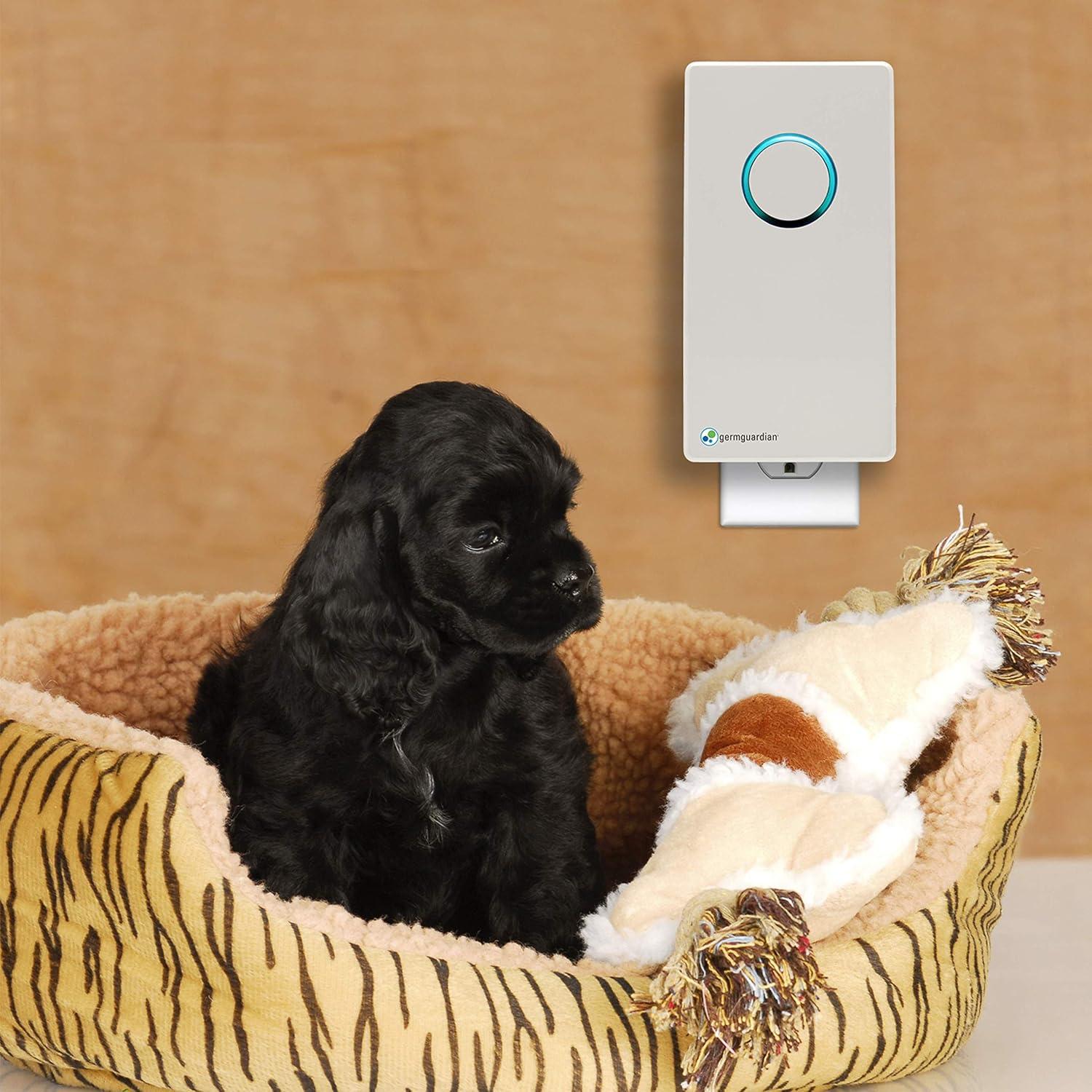 image:imageGerm Guardian GG1100B 7 Pluggable Small Air Purifier Small Room Wall Air Sanitizer Freshens Air UVC Light Kills Germs Reduces Odors From Pets Cooking Mold GermGuardian 1Yr Wty BlackWhite