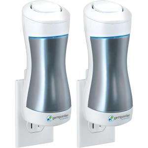 GermGuardian GG1000 Small Air Purifier, Pluggable UVC Air Sanitizer, Room Deodorizer, Kills Germs, Freshens Air, Reduces Odors from Pets, Mold, Smoking, Cooking, Laundry, Germ Guardian Air Purifier(2 Pack)