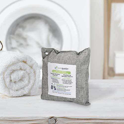 image:imagePureGuardian CB500 Bamboo Charcoal Air Purifying Bag EcoFriendly Naturally Absorbs Odors Excess Moisture and Pollutants 500g 2Pack GrayCB5002PK
