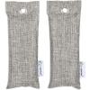 image:imagePureGuardian CB075 Bamboo Charcoal Air Purifying Bags EcoFriendly Naturally Absorbs Odors Excess Moisture and Pollutants 2pack  75g each Gray