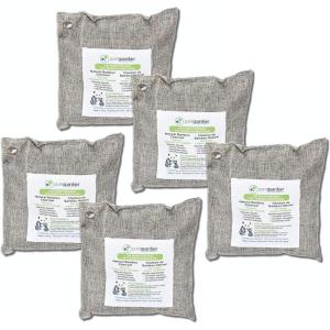 PureGuardian CB500 Bamboo Charcoal Air Purifying Bag, Eco-Friendly, Naturally Absorbs Odors, Excess Moisture and Pollutants, 500g, 2-Pack, Gray(CB5005PK)