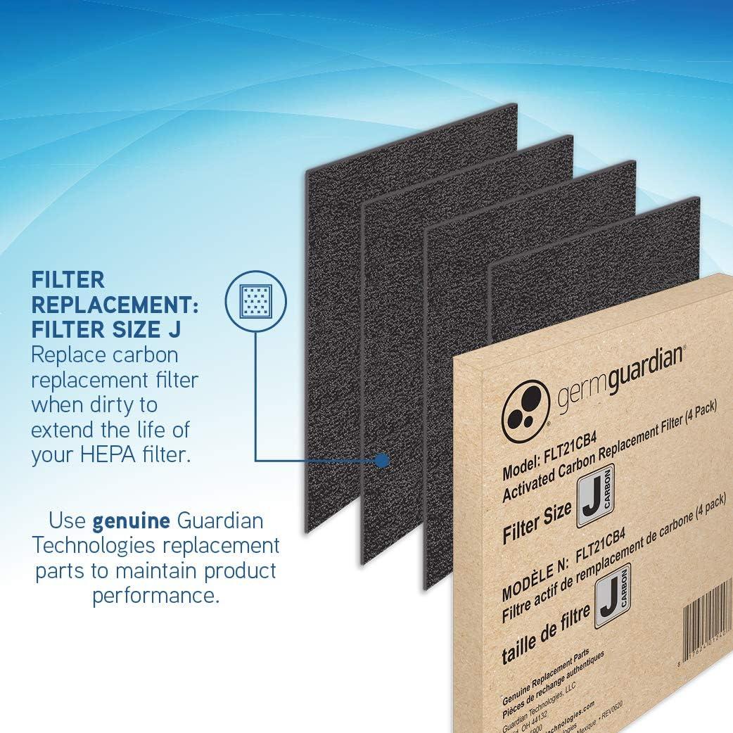 image:imageGermGuardian Genuine Carbon Filter Replacements for FLT5900 HEPA filter for AC5900WCA Air Purifier 4Pack FLT21CB4