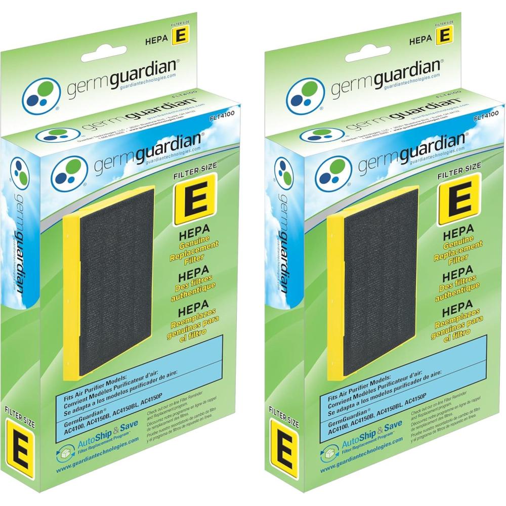 image:imageGerm Guardian FLT4100 True HEPA Genuine Air Purifier Replacement Filter E for GermGuardian AC4100 AC4150P AC4150BL and MoreTRUE