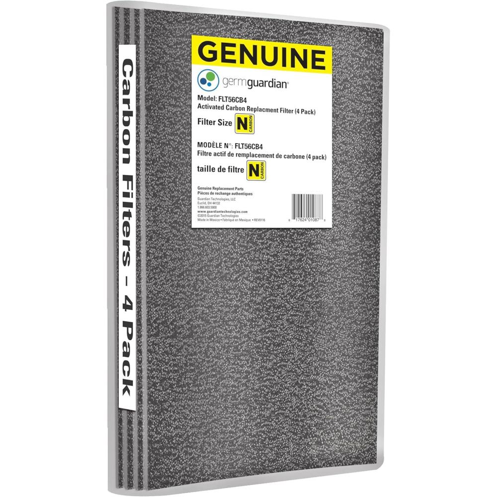image:imageGermGuardian FLT56CB4 Carbon Filter Replacements for Germ Guardian AC5600WDLX Air Purifier 4 Pack