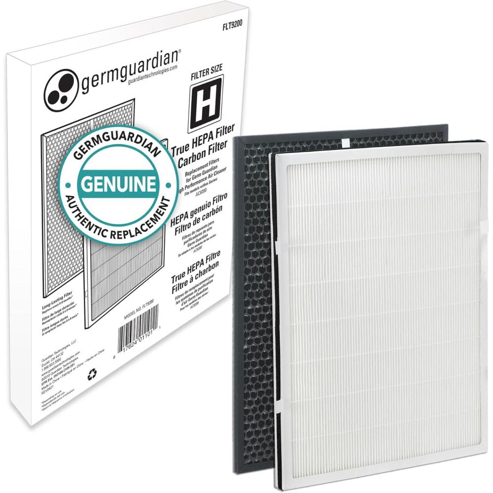 image:imageGermGuardian Filter H HEPA Pure Genuine Air Purifier Replacement Filter Removes 9997 of Pollutants GermGuardian Air Purifier AC9200 FLT9200