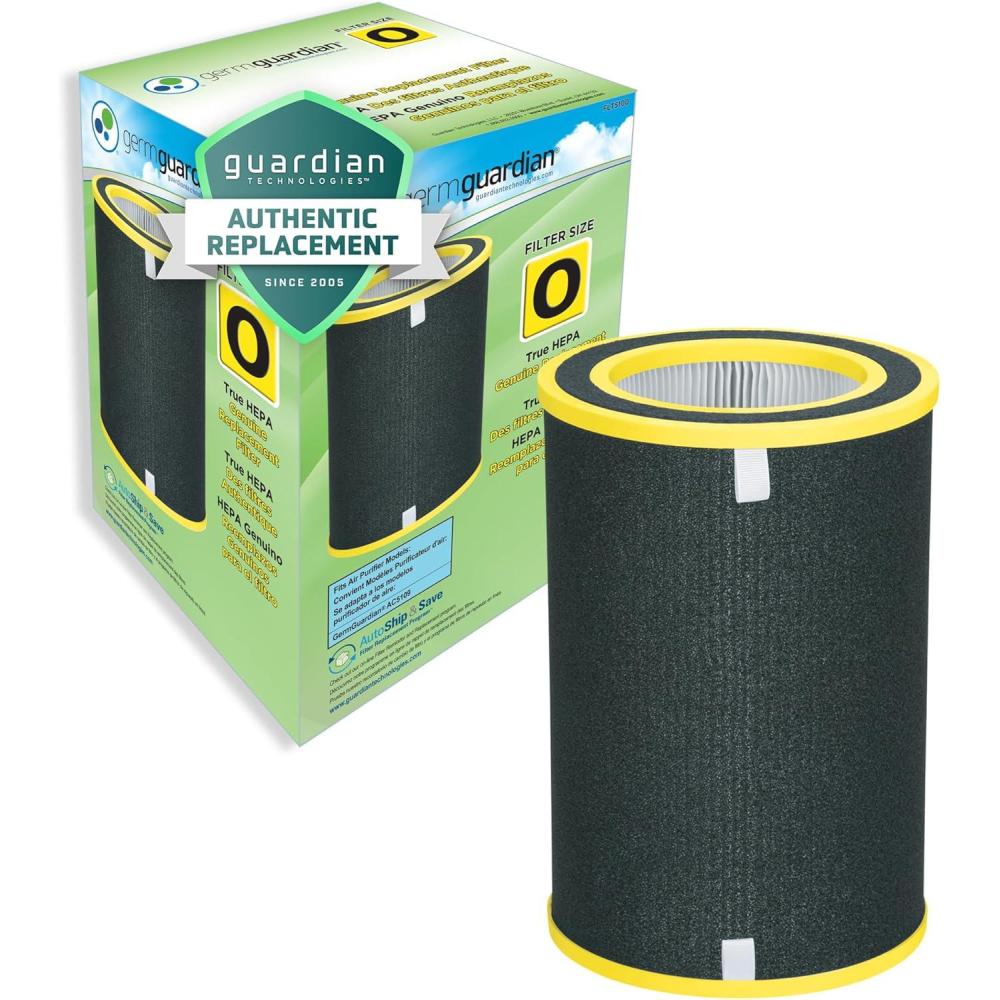 image:imageGermGuardian Filter O HEPA Pure Genuine Air Purifier Replacement Filter Removes 9997 of Pollutants Wildfire Smoke Odors Mold Spores for Air Purifier AC3200 AC3250 AC5109 AP3250 FLT5100HEPA filter replacement