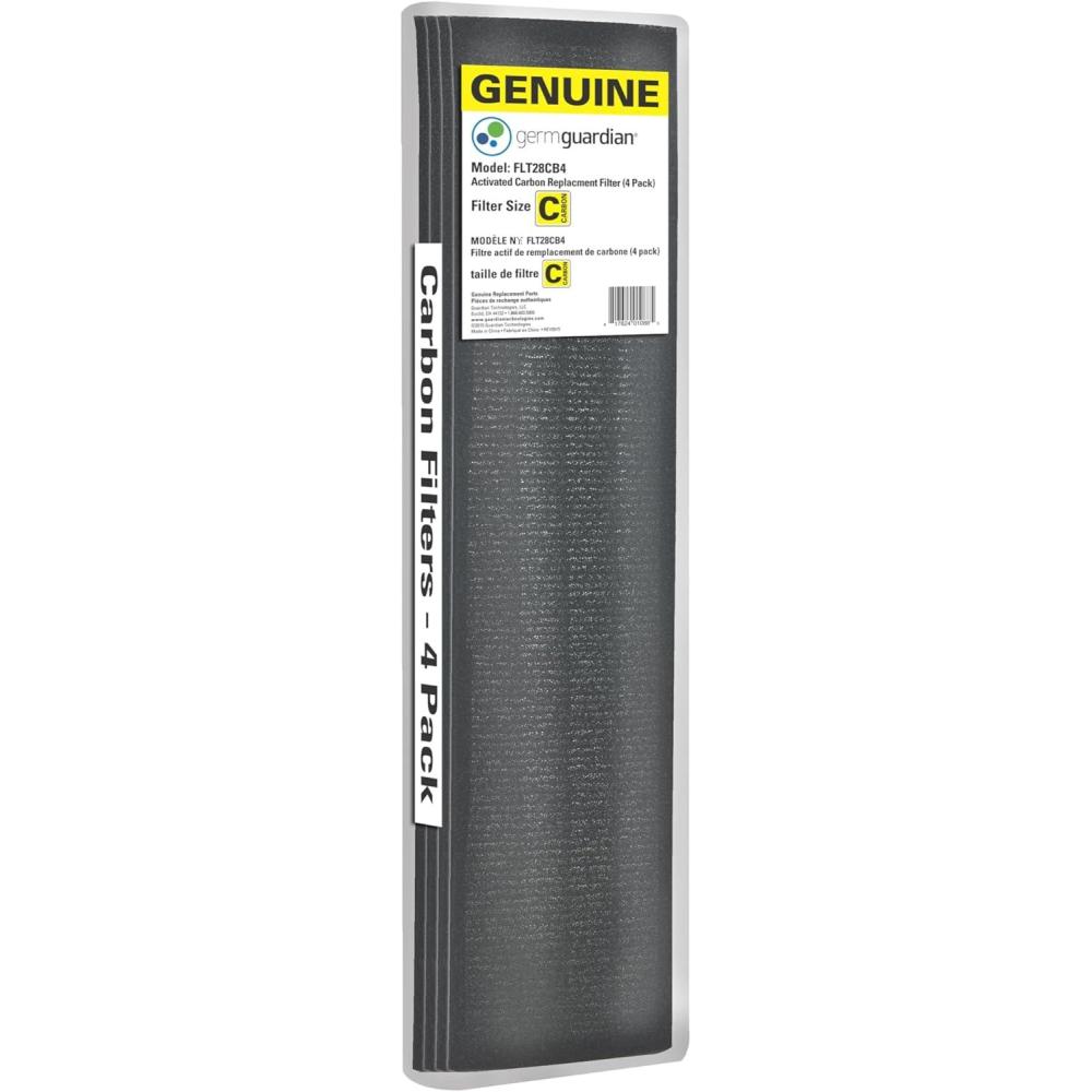 image:imageGermGuardian Genuine Carbon Air Purifier Replacement Filter for Use with FLT5000 Filter C for Air Purifier Models AC5000 AC5300 AC5350 CDAP5500 and PureGuardian Model AP2800CA 4Pack FLT28CB4