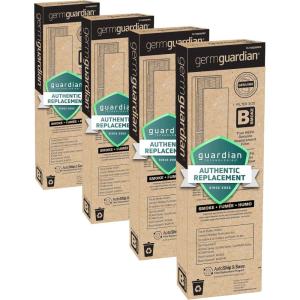 GermGuardian Air Filter B Genuine Smoke Clear HEPA Replacement Air Purifier Filter, Wildfire Smoke, Removes 99.97% of Pollutants, Smoke Toxins for AC4825, AC4300, AC4880, AC4900, CDAP4500, FLT4825SM(4.8″ x 15.8″ x 1.3″ (Pack of 4))