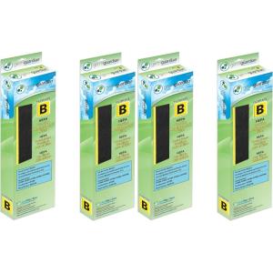 GermGuardian HEPA Pure Genuine Air Purifier Filter B, Removes 99.97% of Pollutants, Wildfire Smoke, Odors, for AC4825, AC4300, AC4900, AC4880, AC4850, CDAP4500, 2-Pack, Black/Yellow, FLT48252PK(5″ x 16″ x 2″ (Pack of 2))