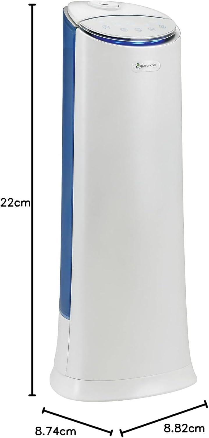 image:imagePureGuardian 15 Gallon Ultrasonic Warm and Cool Mist Humidifier with Aromatherapy Tray 100Hour Run Time on Low Covers 460 Sq Ft 3 Speeds Auto Shut Off Low Water Indicator White H3250WCA