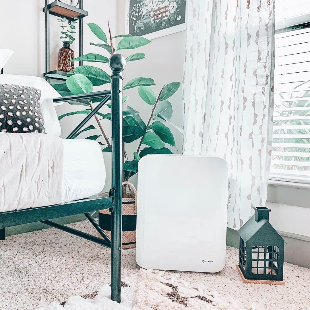 image:imageGermGuardian HEPA Air Purifier for Home Large Rooms up to 1760 Sq Ft with HEPA Air Filter amp UVC Light Zero Ozone Verified AC5900WCA White