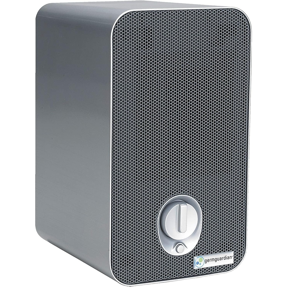 image:imageGermGuardian Air Purifier for Home with HEPA Filter Removes 9997 of Pollutants Covers up to 375 Sq Foot Room in 1 Hr UVC Light Helps Reduce Germs Zero Ozone Verified 11 Silver AC4100CA1 Count Pack of 1